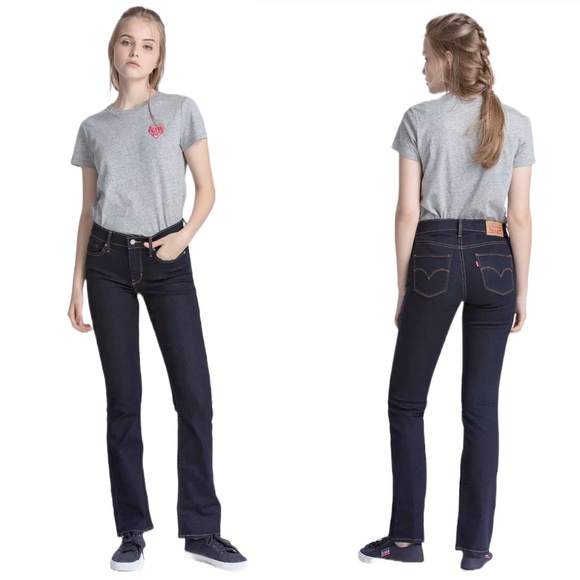 Levi’s Women’s 315 Shaping Bootcut Dark Wash Jeans 29W - Picture 1 of 12